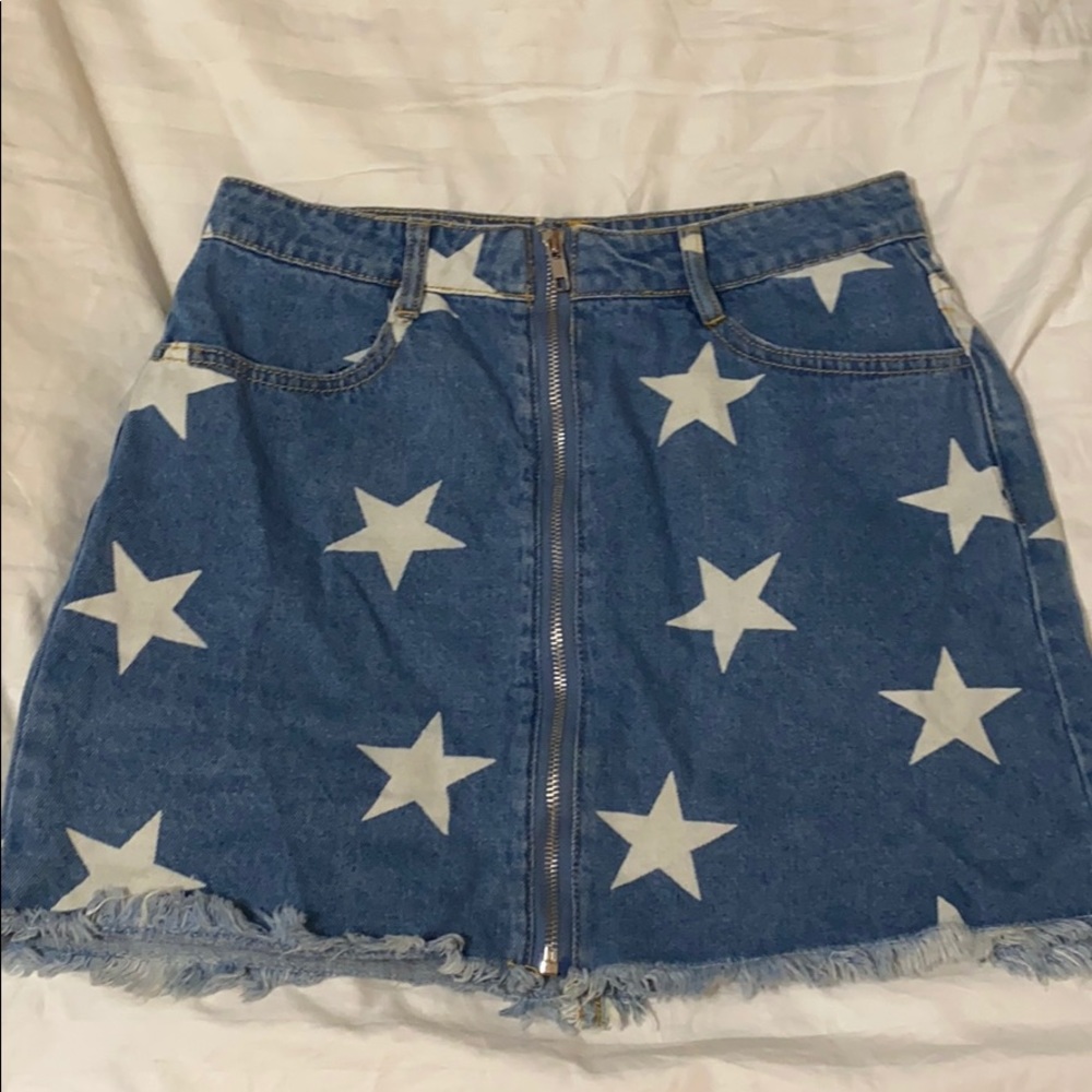 Star Jean Skirt